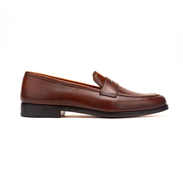 Brown Penny Short Vamp Loafers