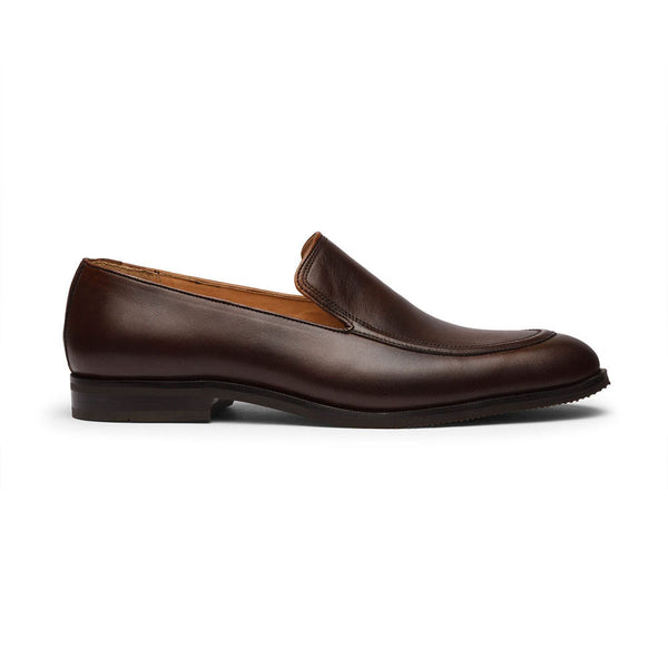 Brown Piping Detail Loafers