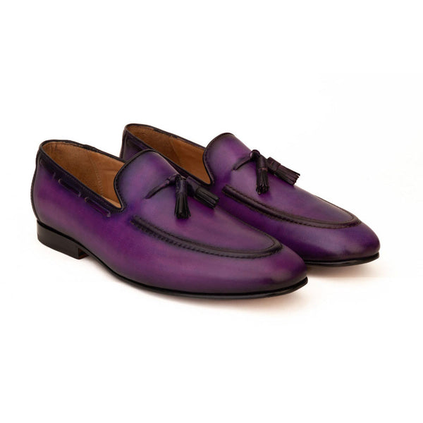 Purple Washed Patina Tassel Loafer