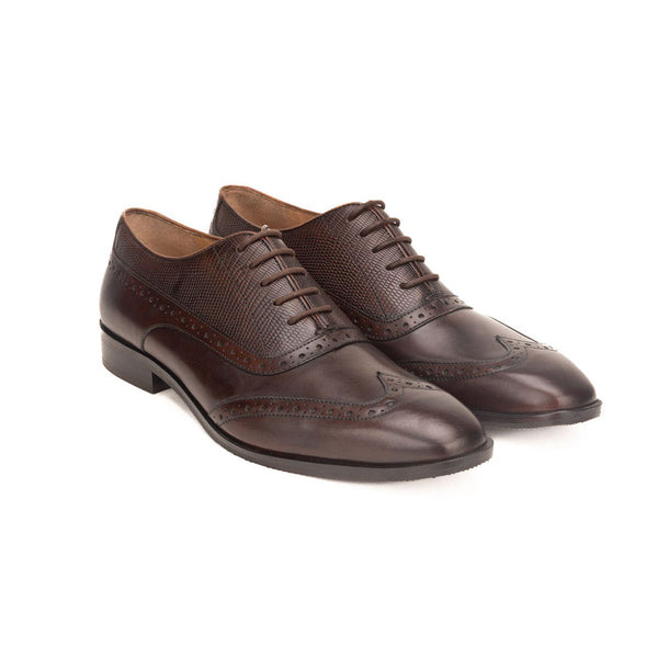 Wingcap Brogue Oxford With Lizard Embossed Quarter
