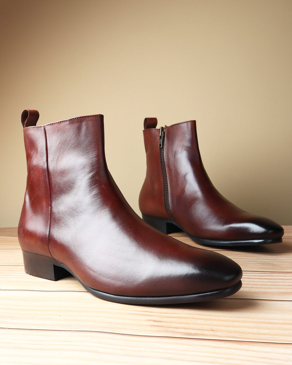 Llife】SLIGHT SQUARE ZIP BOOTS 43