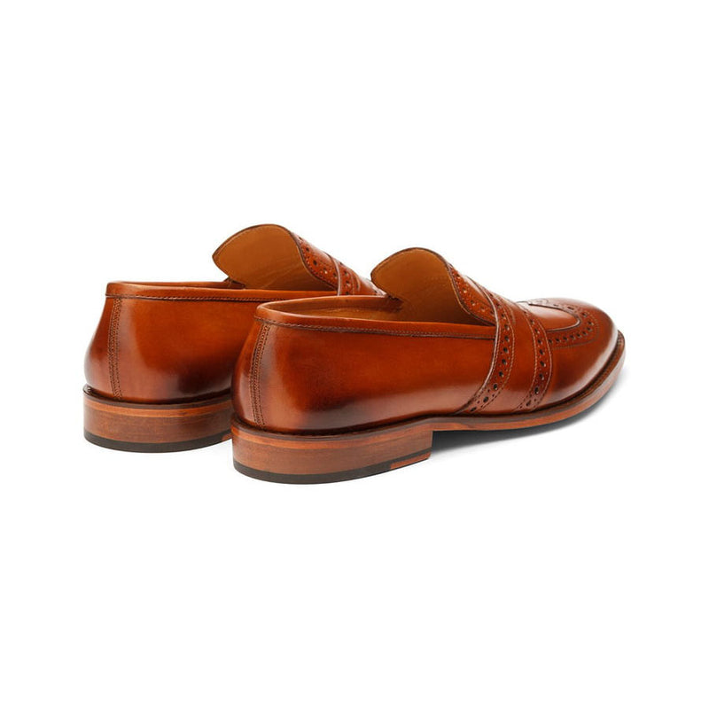 Tan Decorated Saddle Loafers