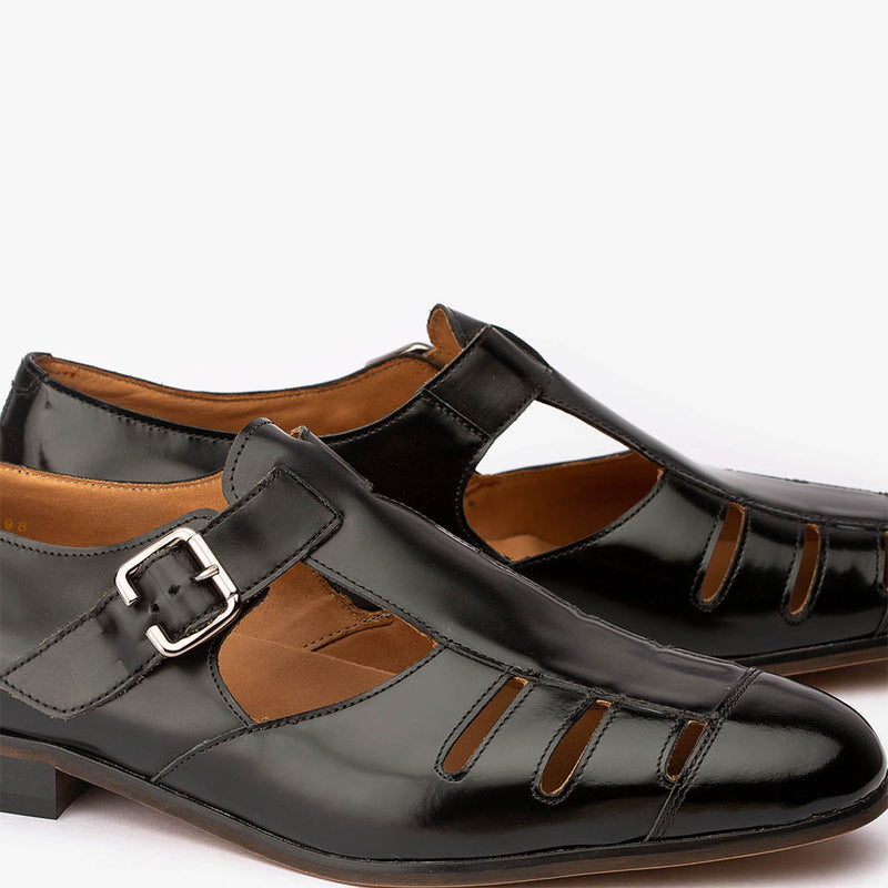 Black Roman Sandals
