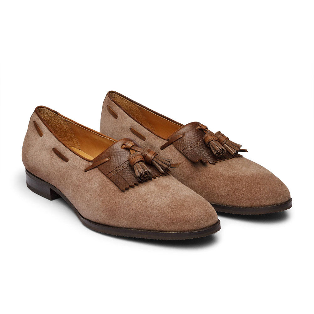 Suede Detailed Kiltie Tassel Loafer