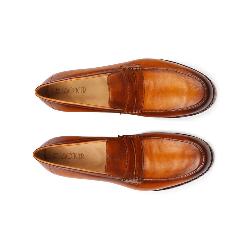 Tan Handpainted Patina Penny Loafer