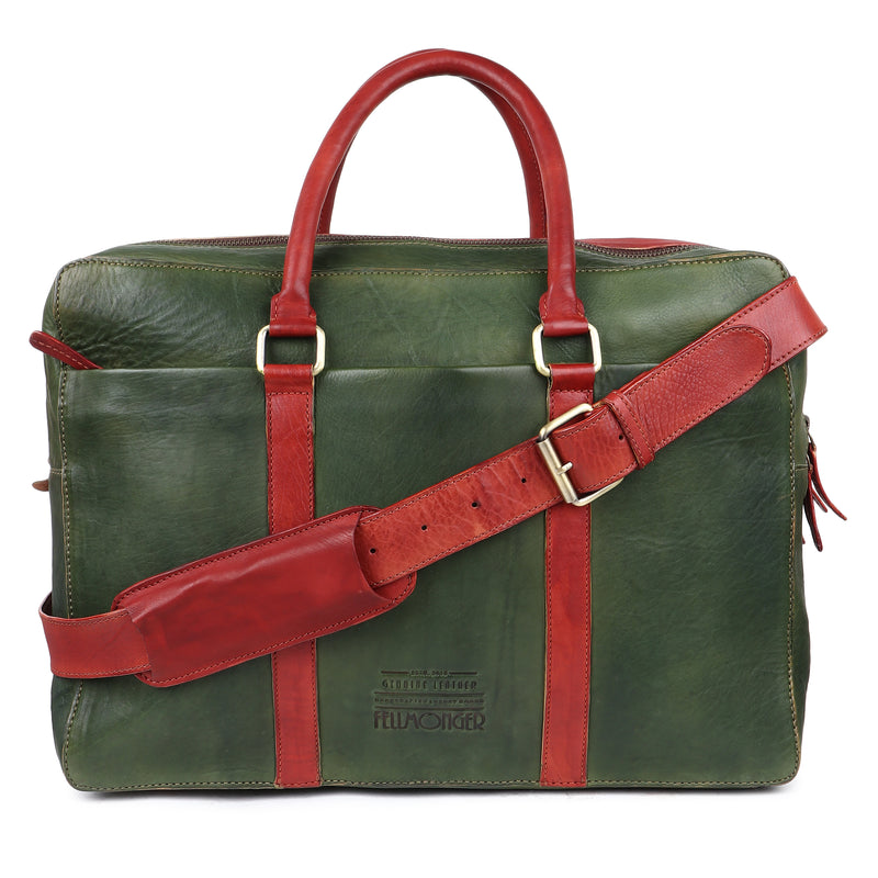 Green + Red Patina Man Bag
