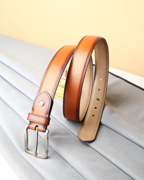Tan Patina Leather Belt