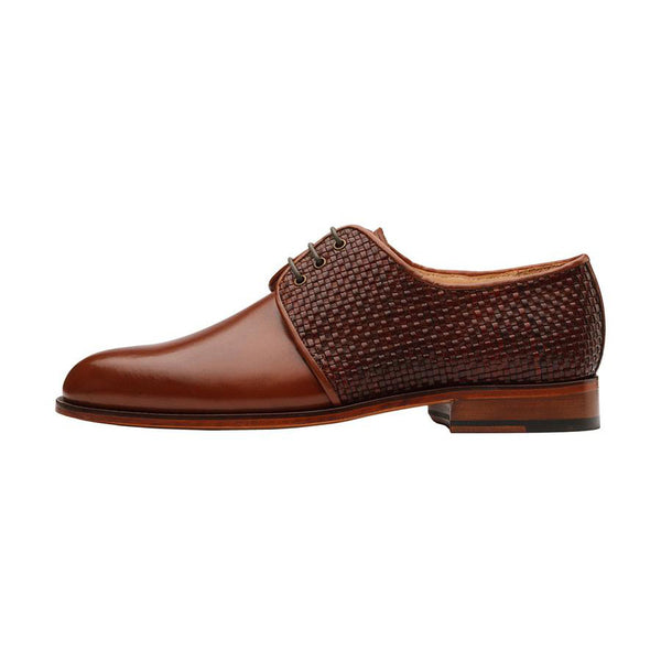 Tan Derby with Braided Detail