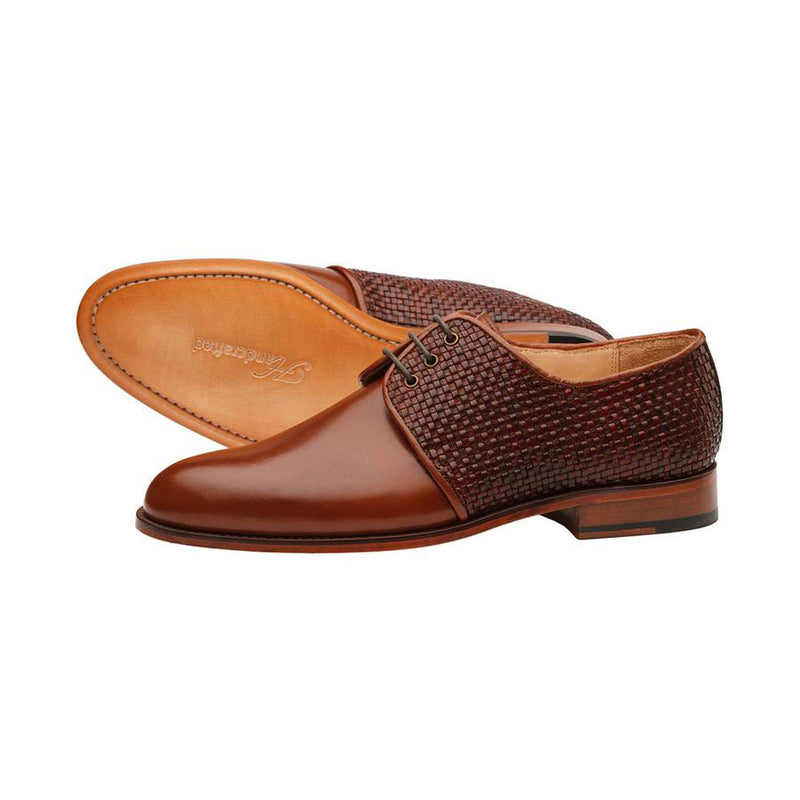 Tan Derby with Braided Detail