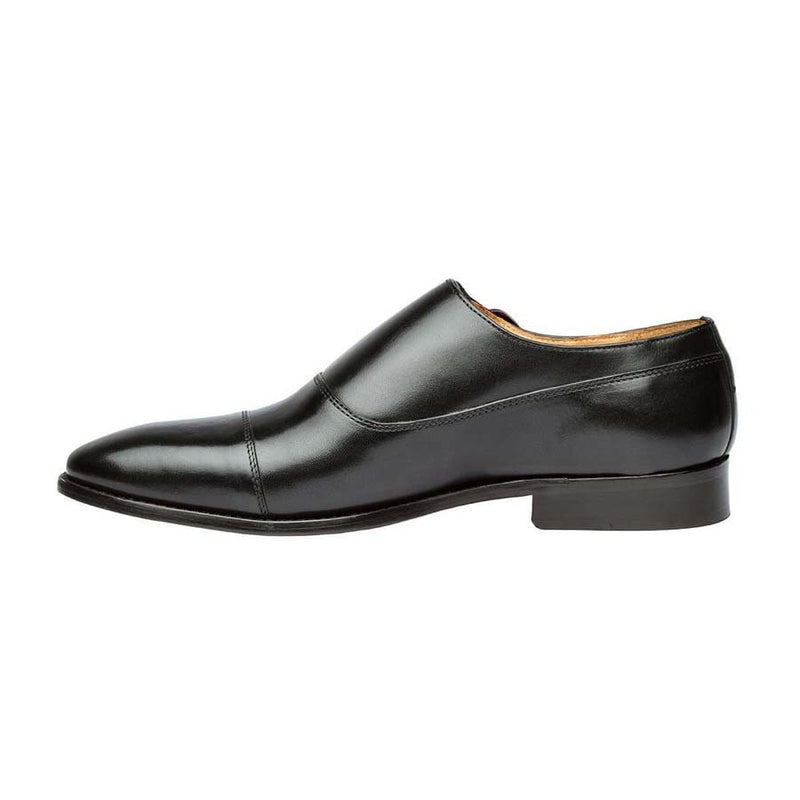 Black Captoe Double Side Monk Strap