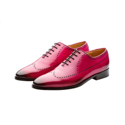 Pink Longwing Punched Oxfords