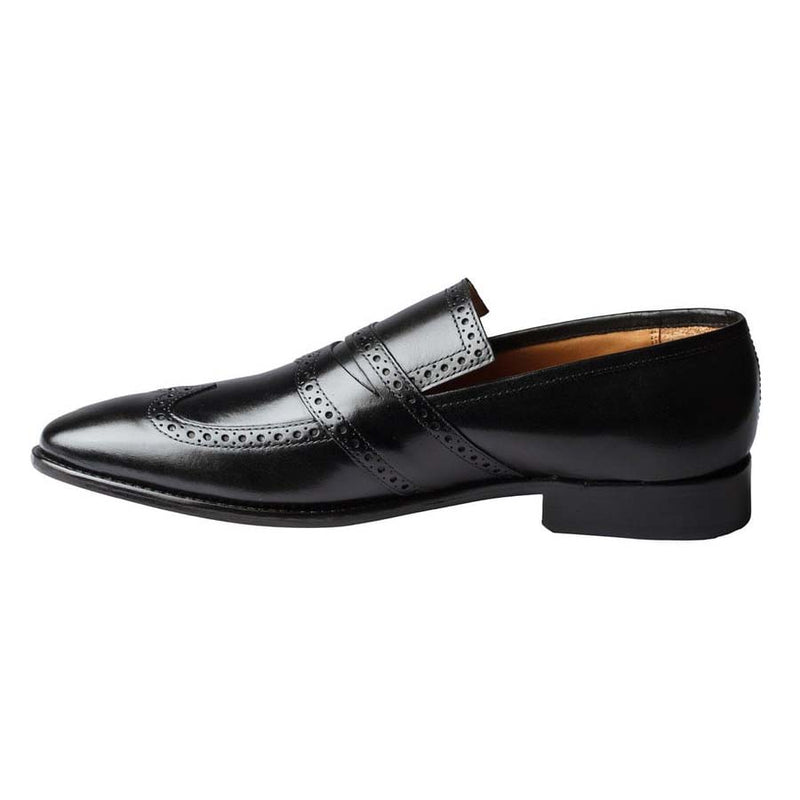 Punched Wingtip Penny Loafer