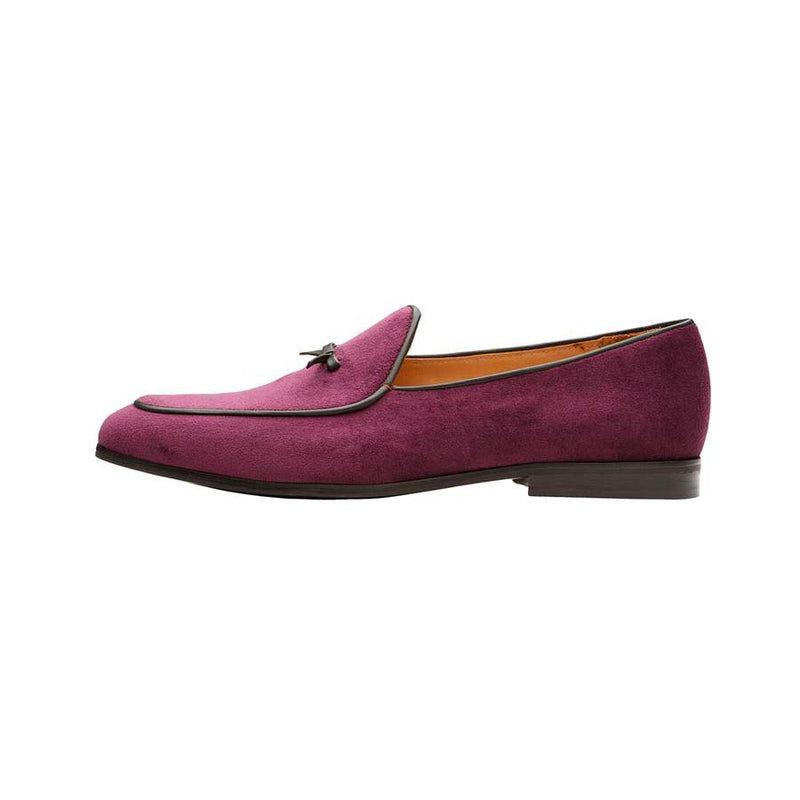 Purple Velvet Belian Bowtie Loafers