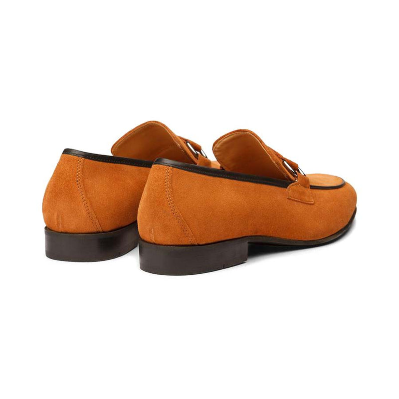 Tan Suede Buckle Loafer