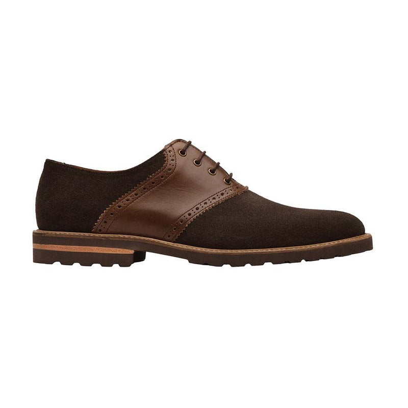 Brown Suede Lightweight Combination Saddle Oxfords