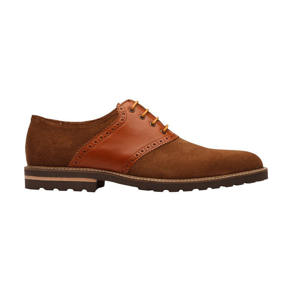 Tan Suede Lightweight Combination Saddle Oxfords