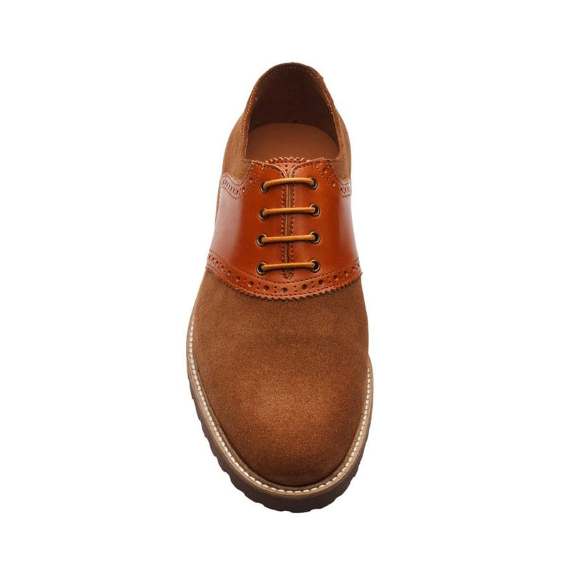 Tan Suede Lightweight Combination Saddle Oxfords