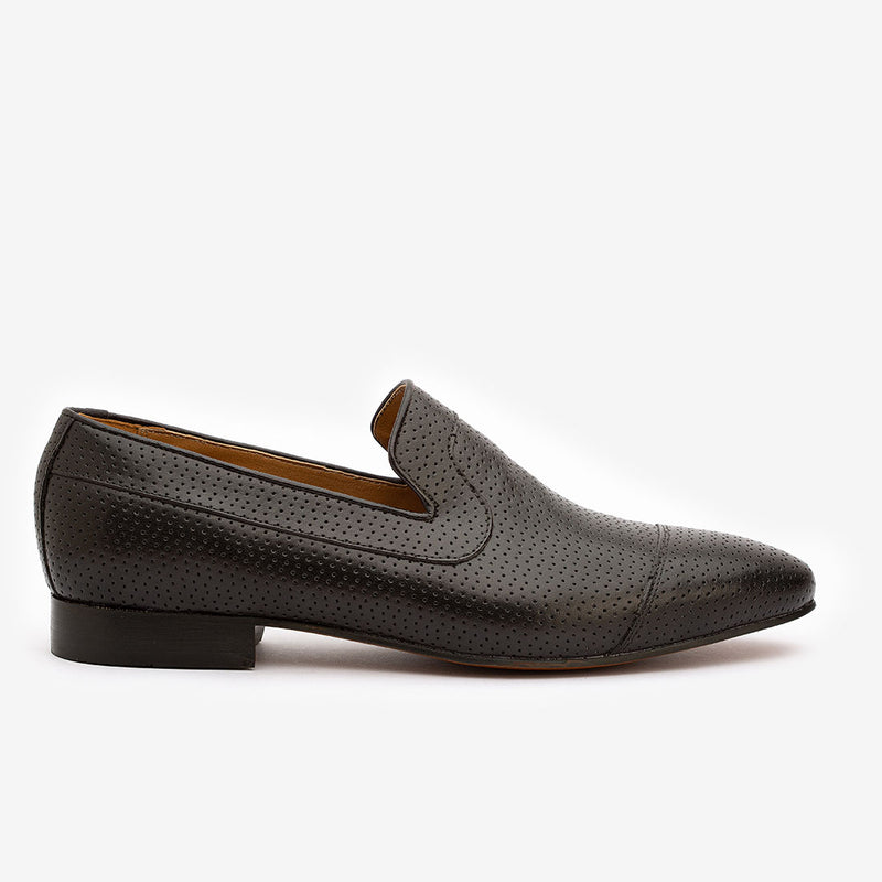 Black Perforated Loafer