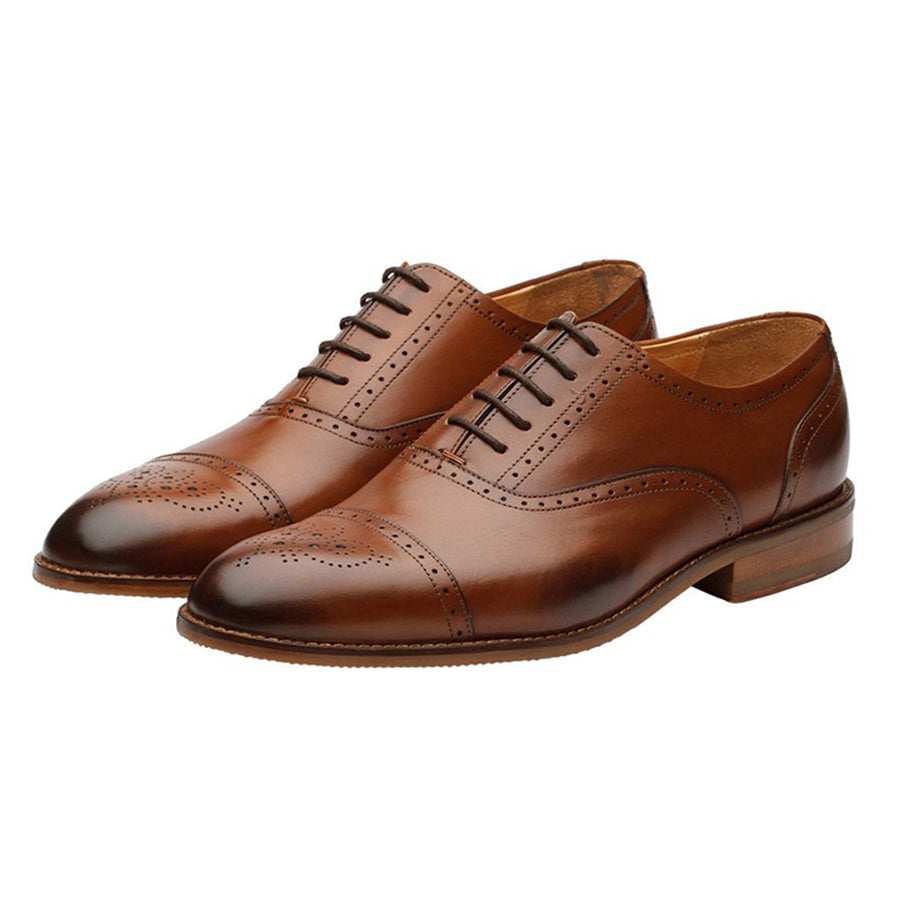 Tan Medallion Captoe Full Brogue Oxford – FELLMONGER