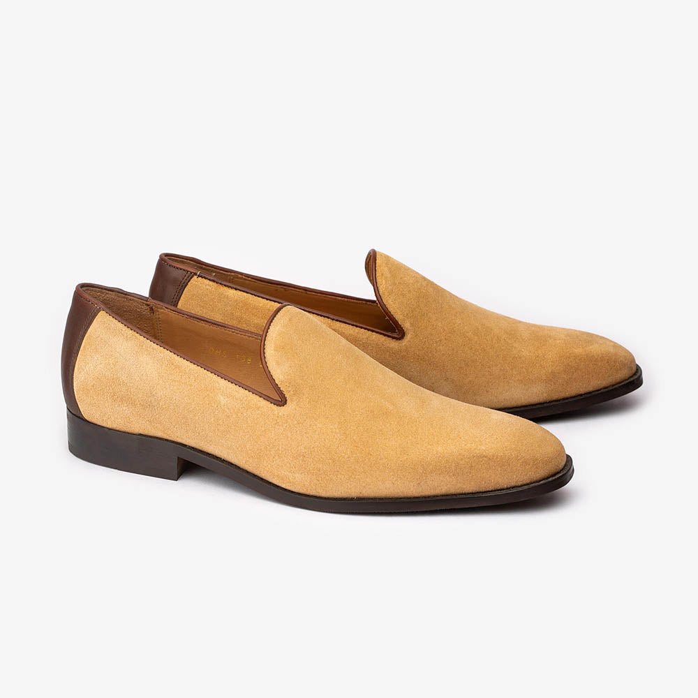 Beige Suede Penny Loafer – FELLMONGER