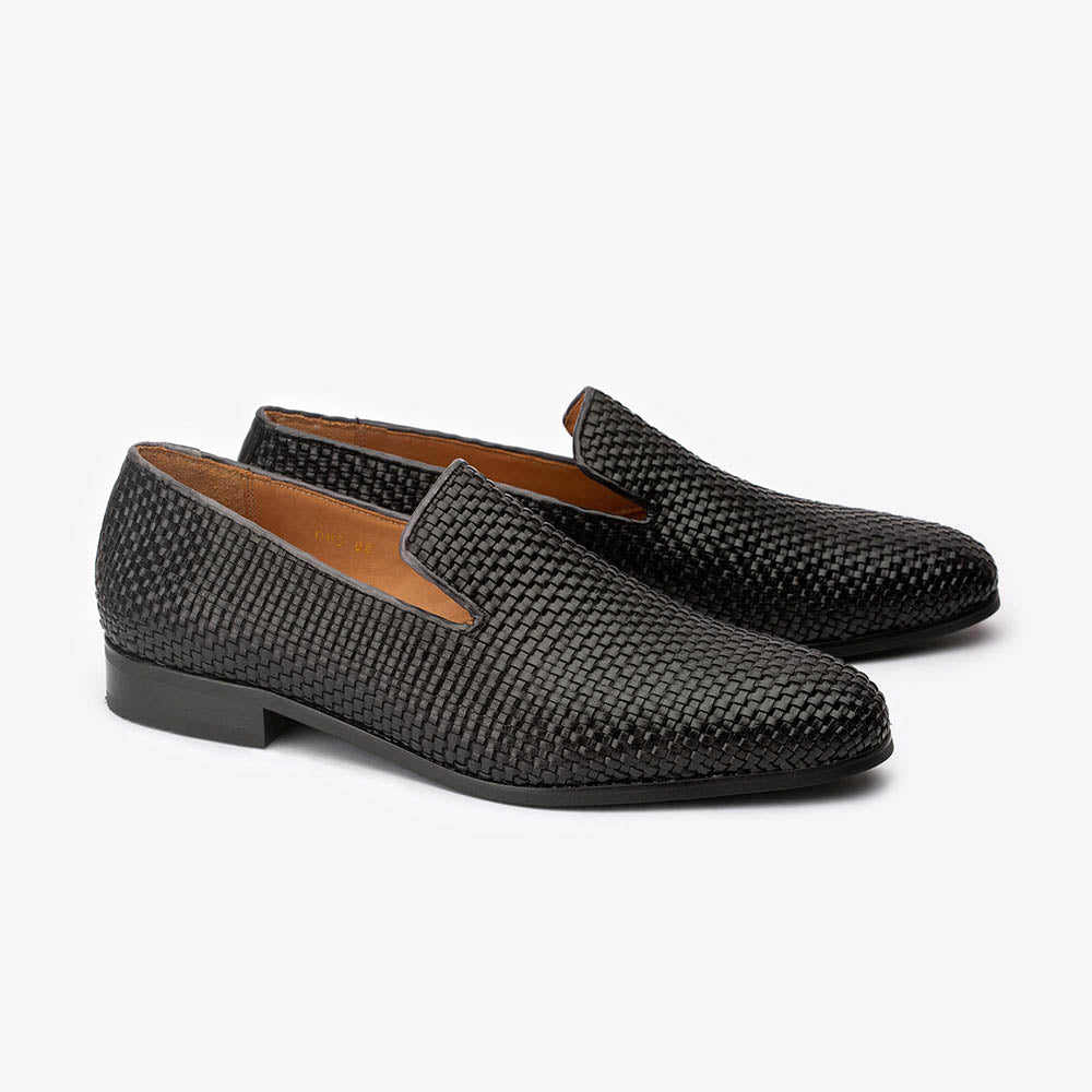 Black Woven Slipons – FELLMONGER