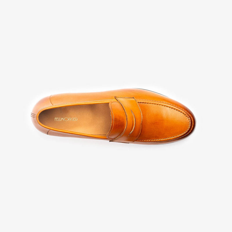 Tan Classic Round Toe Penny Loafer