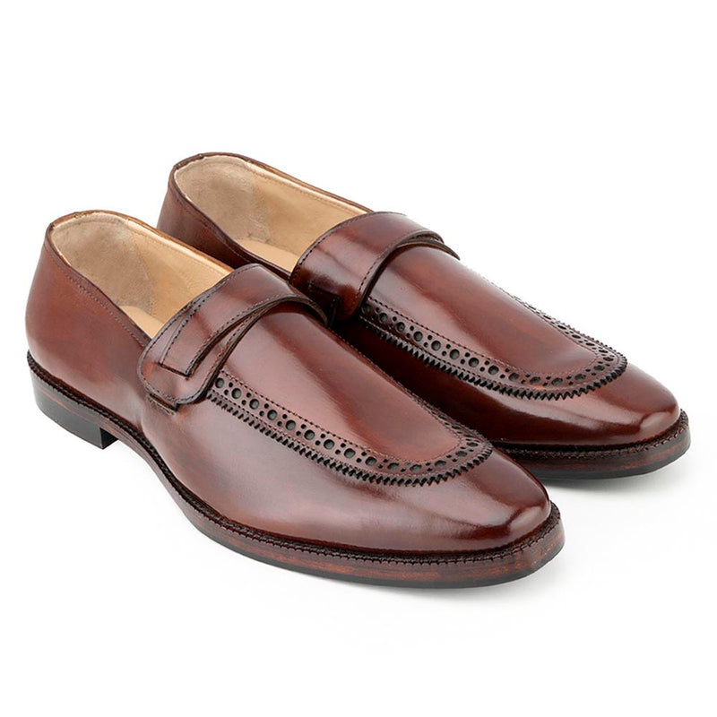 Cognac Patina High Shine Butterfly Loafers