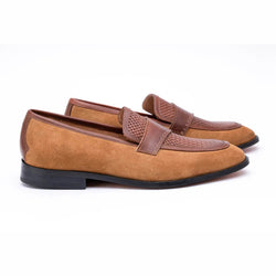 Suede Croco Loafers