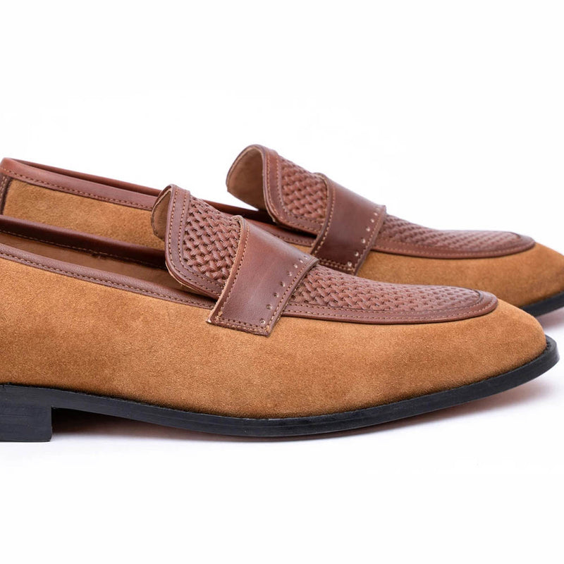 Suede Croco Loafers