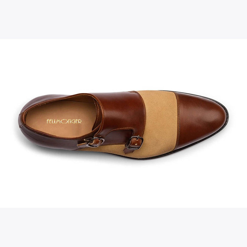 Brown Twin Texture Double Monk Strap