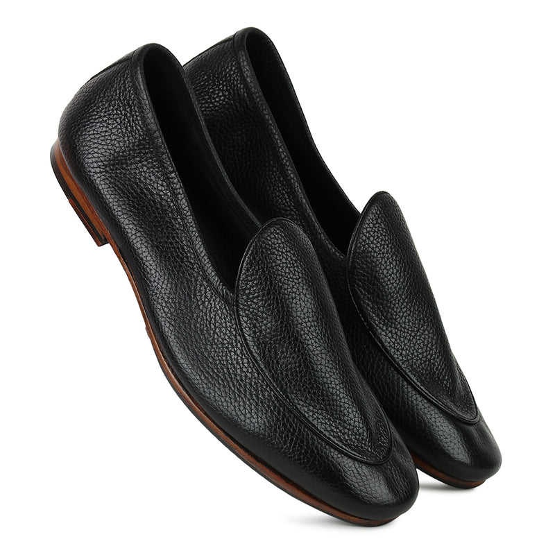 Black Unlined Supersoft City Belgain Loafers