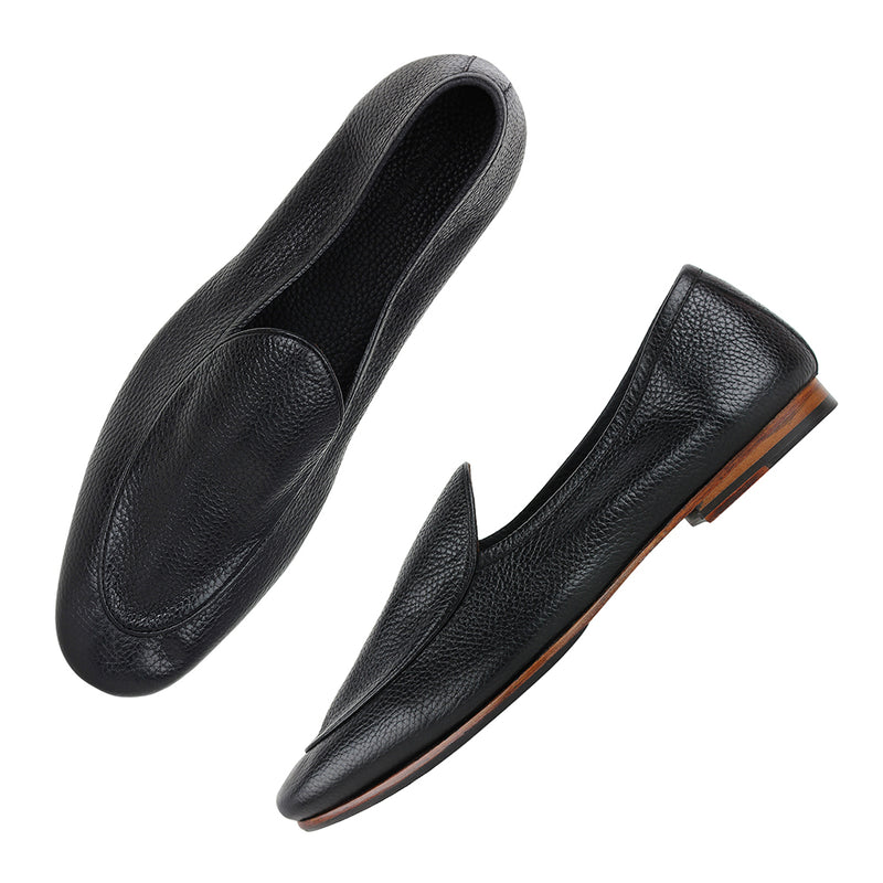 Black Unlined Supersoft City Belgain Loafers