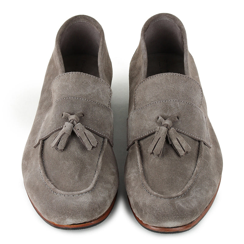 Grey Suede Unlined Supersoft City Tassel Loafers
