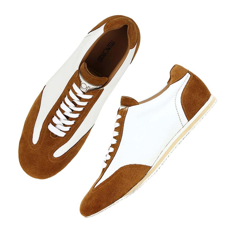 Tan + White Ultraflex Sneakers