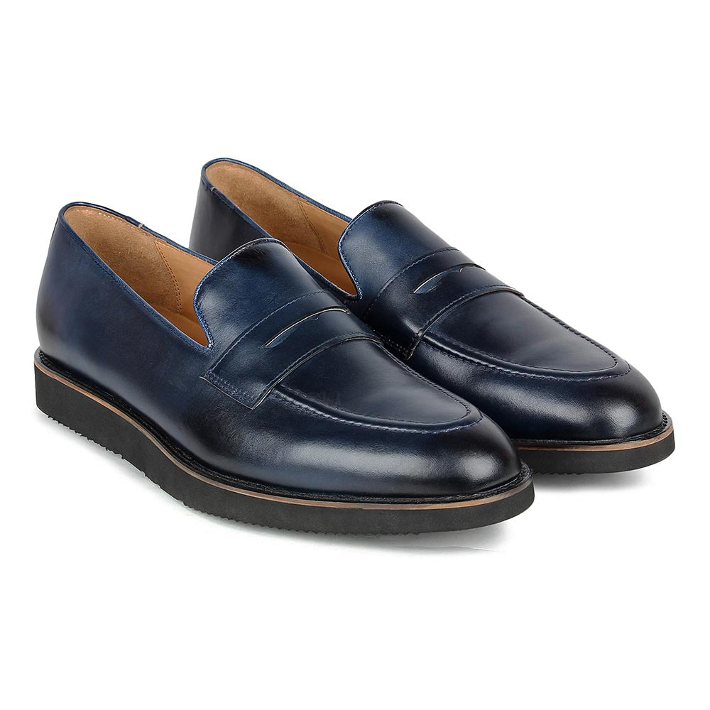 Navy Blue Lightweight Penny Loafers