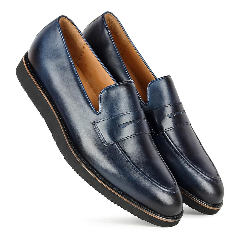 Navy Blue Lightweight Penny Loafers