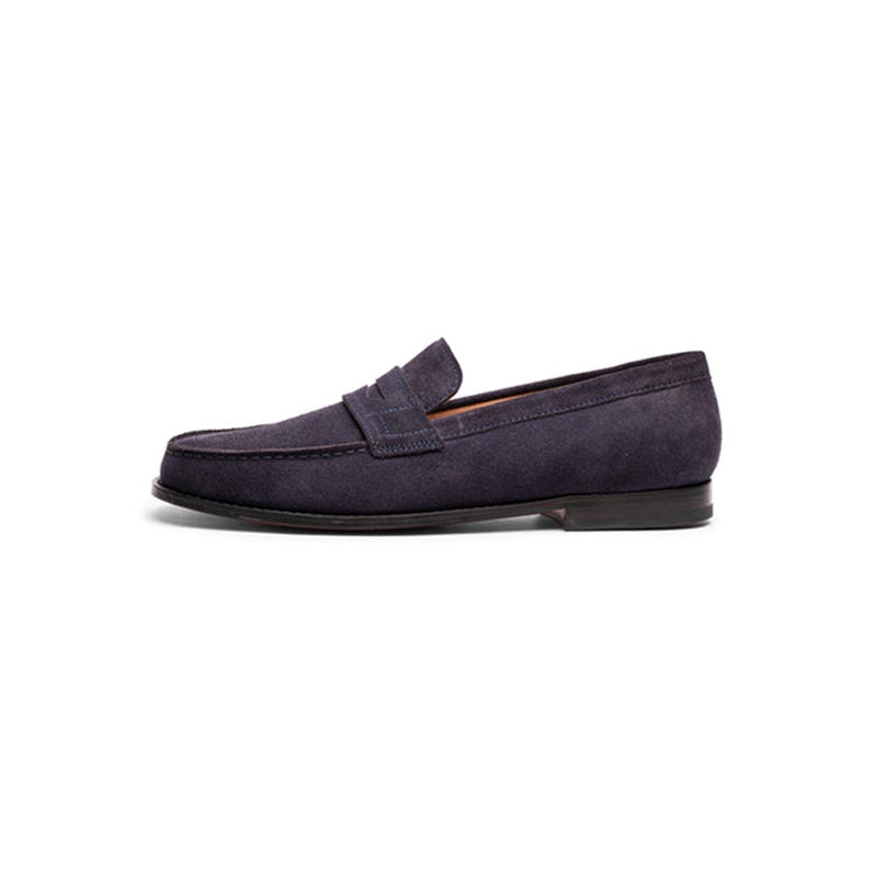 Navy Suede Classic Moccassins