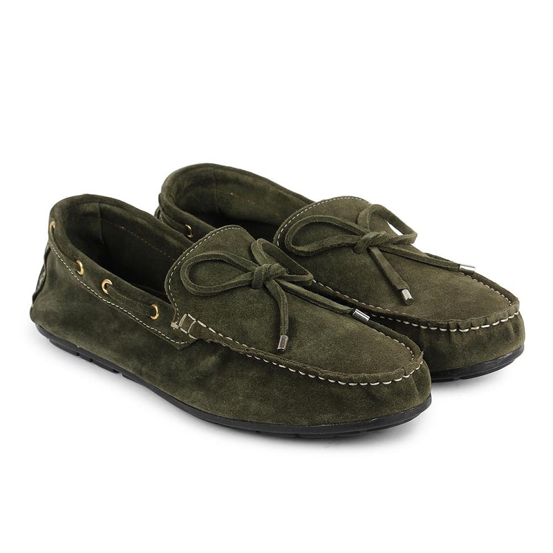 Olive Green Unlined Supersoft Driving Loafers