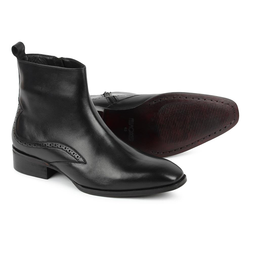 Black Modern Zip Boots – FELLMONGER