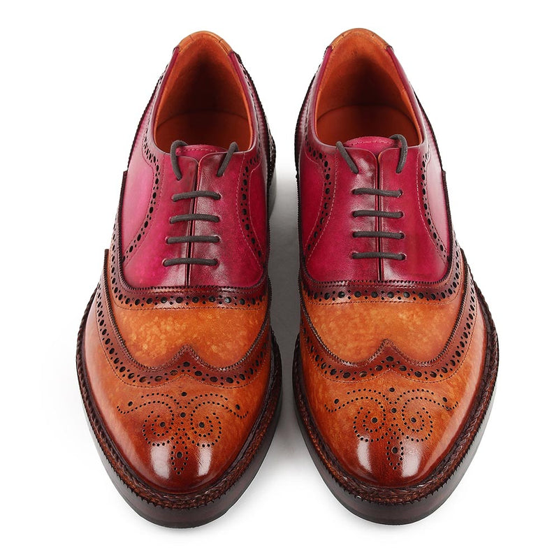 Dual Tone Marble Patina Glossed Brogue Oxofrds