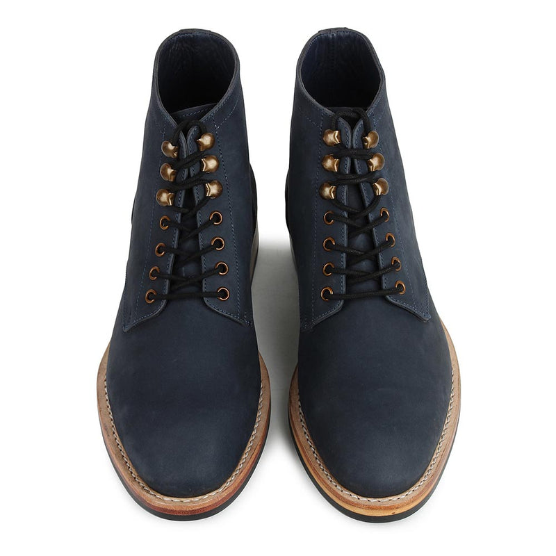 Blue Nubuck Goodyear Welted Boots
