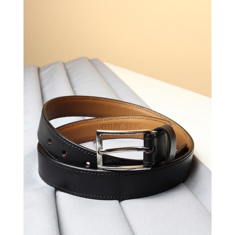Combo- Black Shoe + Slim Buckle Belt