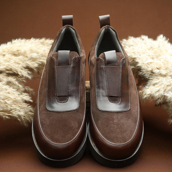 Brown Combination Extralight Slip-On Sneakers