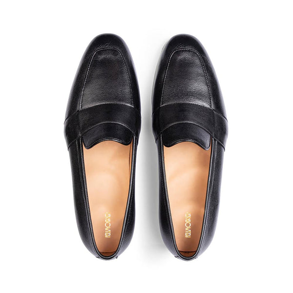 Black Saddle Milled Penny Loafer – FELLMONGER