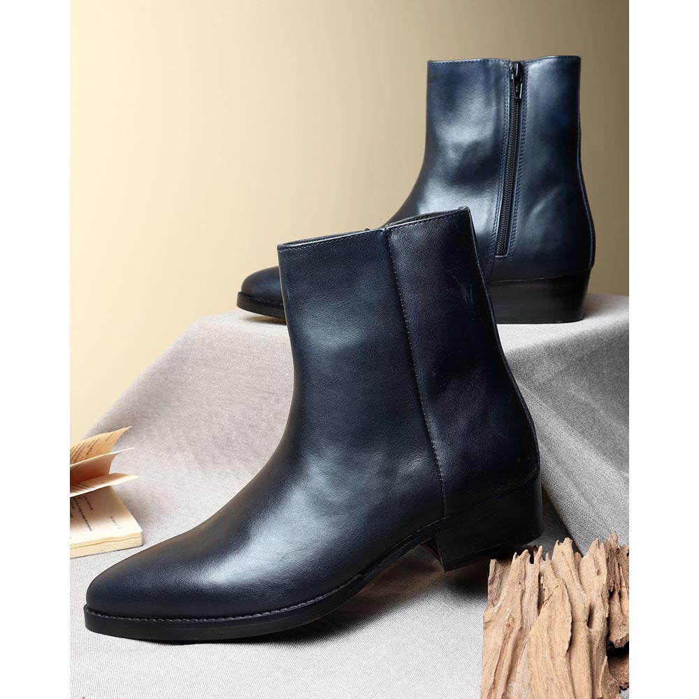 Chelsea Boots Navy Heeled Boots Kate Appleby Block Heeled Ankle