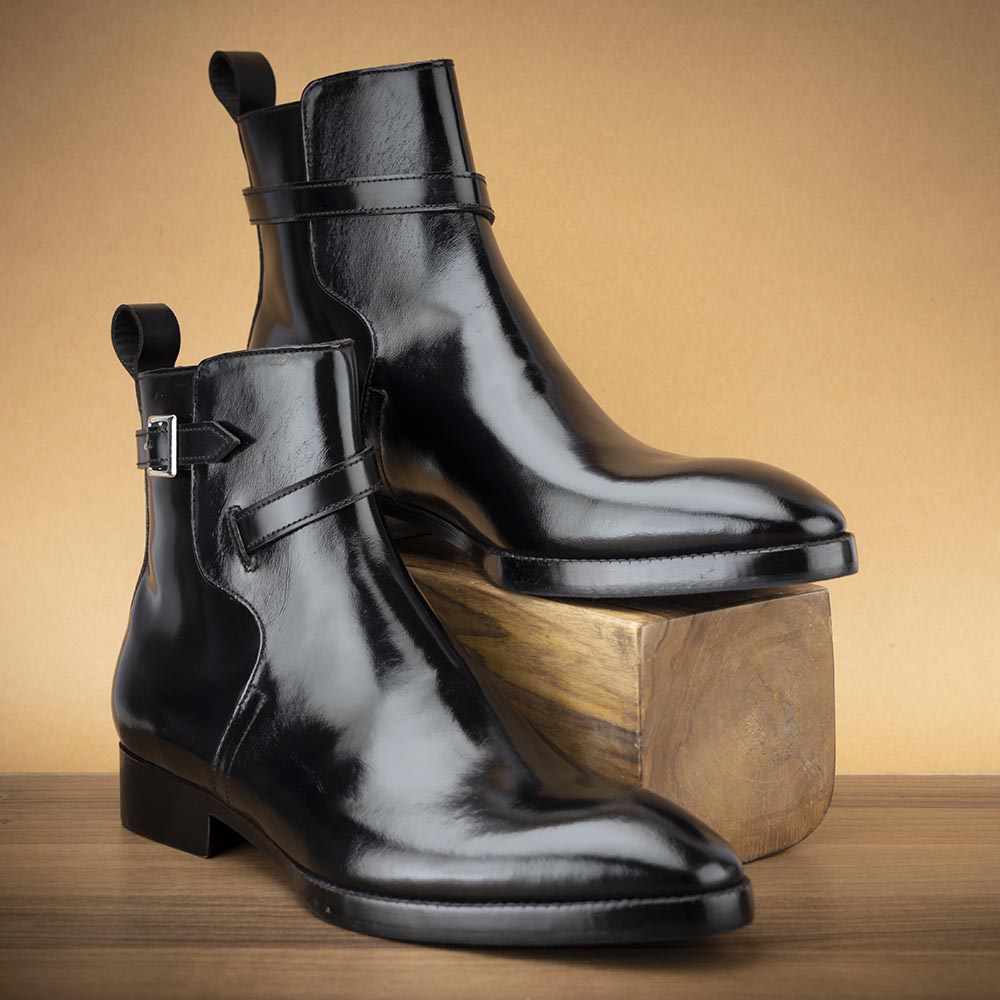 Black Glossed Modern Jodhpur Boots – FELLMONGER