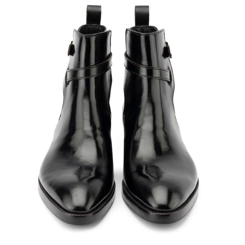 Black Glossed Modern Jodhpur Boots