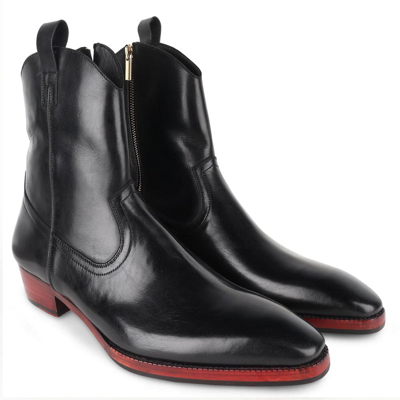 Black Classic Mirror Glossed Long Boots