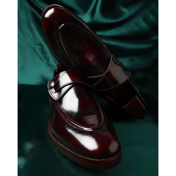 Brushed Burgundy Butterfly Classic Loafers