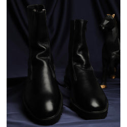 Black Supersoft Flex Long Zip Boots With Metal Heel And Lightweight Sole